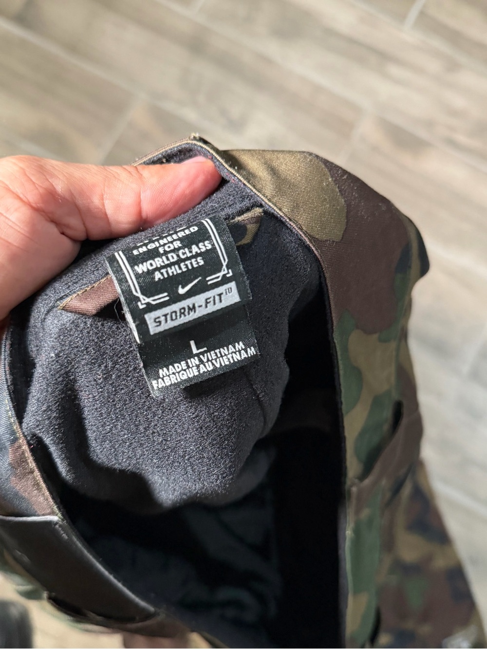 Nike ACG Ski Snow Pants Storm Fit Mens Large Camo Lined Black Vintage Snowboar - Picture 10 of 13